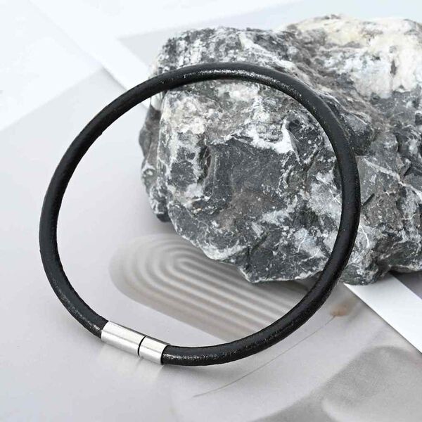 vidaXL Corda de Couro Preto &Oslash;5 mm x 10 m Couro