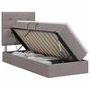 vidaXL Cama com arruma&ccedil;&atilde;o e colch&atilde;o Cinzento-acastanhado 90 x 200 cm