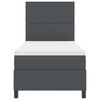 vidaXL Cama Box com cabeceira Cinza Escuro e Branco 100 x 200 cm