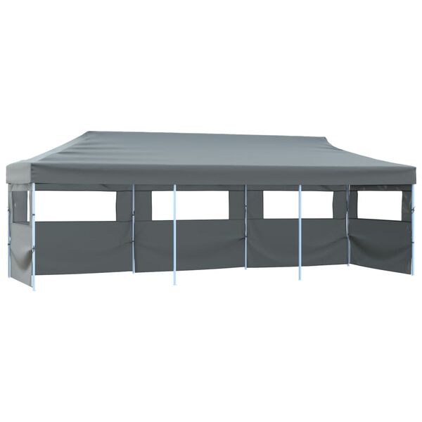 vidaXL Tenda para festas pop-up dobrável c/ 5 paredes 870x291x315 cm antracite