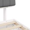 vidaXL Estrutura de Cama com Cabeceira Estofada Cinzento-claro