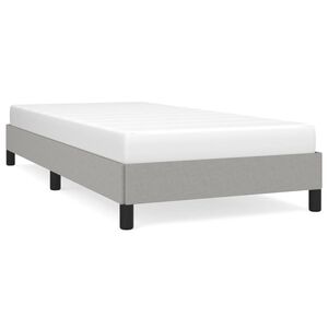 vidaXL Estrutura de cama sem colchão 90x200 cm tecido cinzento-claro