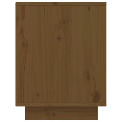 vidaXL Sapateira 60x34x45 cm madeira de pinho maciça castanho mel