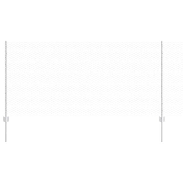 vidaXL Cerca com Poste Prateado 1 x 50 m A&ccedil;o