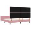 vidaXL Cama Box com cabeceira Rosa 180 x 200 cm Veludo