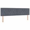 vidaXL Cabeceira LED com fitas LED Manual Cinza Escuro 180 cm Veludo