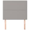 vidaXL Cabeceira Cinza Claro 90x5x118/128 cm Tecido
