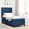 vidaXL Cama Box com colch&atilde;o com cabeceira Azul 90 x 200 cm tecido