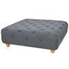 vidaXL Pufe em tecido 80x80x30 cm cinzento escuro