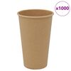 vidaXL Copos de caf&eacute; de papel 1000 pcs 16oz 400ml castanho