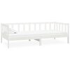 vidaXL Sofá-cama com colchão 90x200 cm pinho maciço branco
