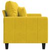 vidaXL Sof&aacute; de 2 lugares veludo 120 cm amarelo