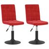 vidaXL Cadeiras de jantar girat&oacute;rias 2 pcs veludo vermelho tinto