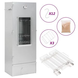 vidaXL Defumador p/ churrasqueira c/ gerador fumo frio a&ccedil;o galvanizado