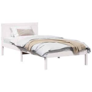 vidaXL Estrutura da Cama Branco 80 x 200 cm Madeira de pinho maci&ccedil;a