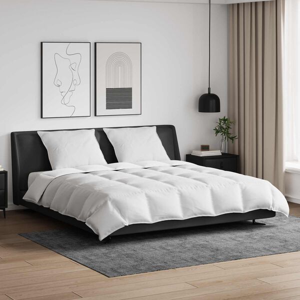 vidaXL Conjunto de Edredom com travesseiro 3 pcs Branco Pena de ganso