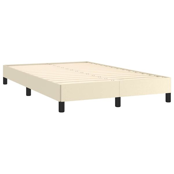 vidaXL Moldura de cama sem creme de colch&atilde;o 120x190 cm couro do falso