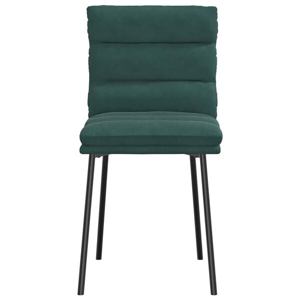 vidaXL Cadeiras de jantar 2 pcs veludo verde-escuro