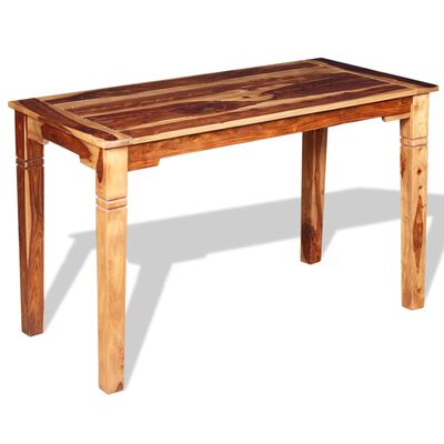 vidaXL Mesa de jantar em madeira de sheesham maciça 120x60x76 cm