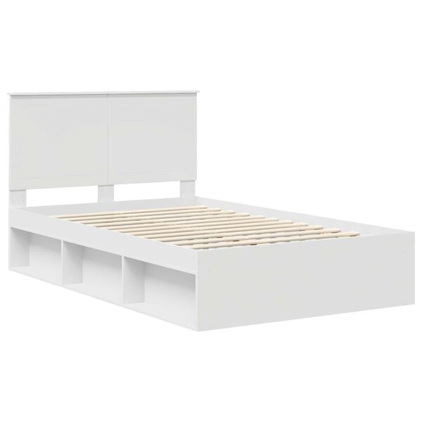 vidaXL Estrutura da Cama com cabeceira Branco 120 x 190 cm