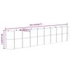 vidaXL Canteiro elevado jardim 332x40x68cm aço galvanizado castanho