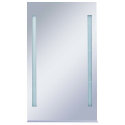 vidaXL Espelho de parede LED c/ prateleira para casa de banho 60x100cm
