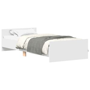 vidaXL Estrutura de cama 90x190 cm derivados de madeira branco