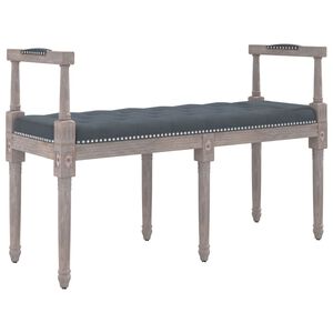 vidaXL Banco 110x40x70 cm veludo cinzento-escuro