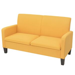 vidaXL Sof&aacute; de 2 lugares 135x65x76 cm amarelo