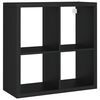 vidaXL Prateleira/estante cubo para parede 69,5x29,5x69,5cm MDF preto