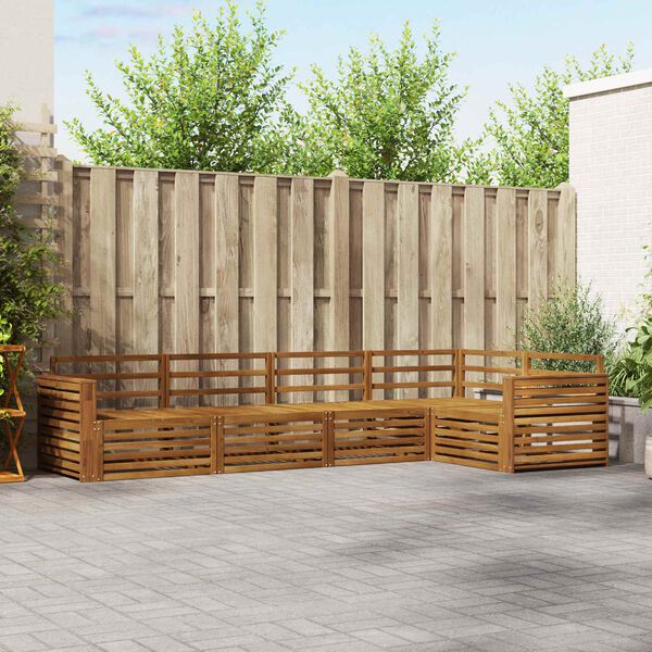 vidaXL Conjunto de Sof&aacute;s para Exterior 5 pcs Natural