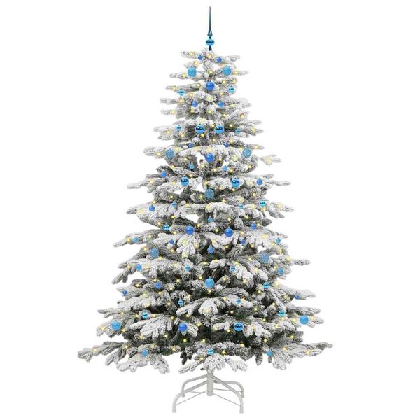 vidaXL &Aacute;rvore de Natal Articulada Artificial Branco 240 cm PE e PVC