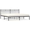 vidaXL Estrutura de cama com cabeceira 193x203 cm metal preto