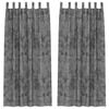 vidaXL Cortinas de Veludo 2 unid. Cinzeto 225 x 140 cm Veludo