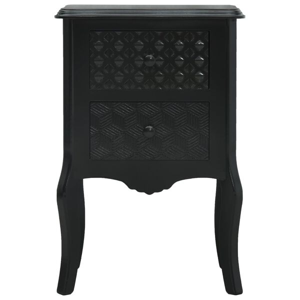 vidaXL Mesa de cabeceira 43x32x65 cm MDF preto