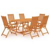 vidaXL 7 pcs conjunto de jantar para jardim madeira de teca maci&ccedil;a