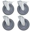 vidaXL Rodas girat&oacute;rias com furo 4 pcs 125 mm