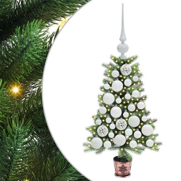 vidaXL &Aacute;rvore de Natal com 150 LEDs com suporte Verde 65 cm PE
