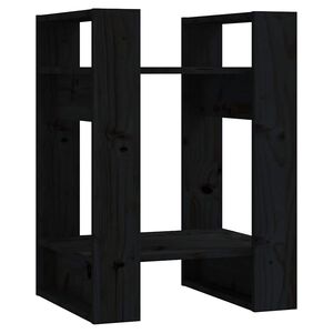 vidaXL Estante/divis&oacute;ria 41x35x57 cm pinho maci&ccedil;o preto