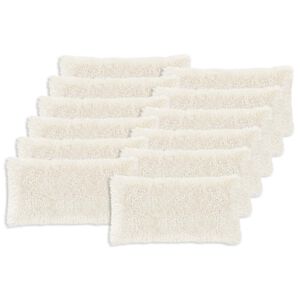 vidaXL Capa almofada 12 unid. HEERLEN Branco 40 x 80 cm Fleece PV