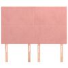 vidaXL Cabeceira Rosa 144x5x118/128 cm Veludo