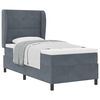 vidaXL Cama Box com cabeceira Manual Cinza Escuro 190 x 90 cm Veludo