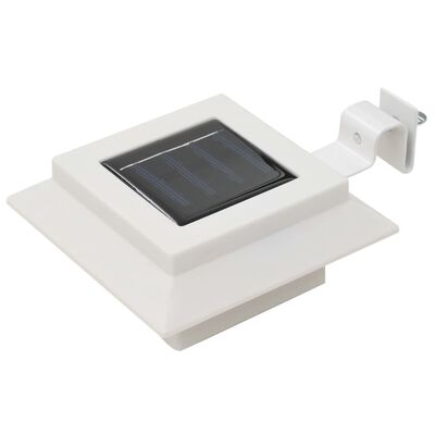 vidaXL Candeeiro de exterior solar LED 6 pcs branco quadrado 12 cm