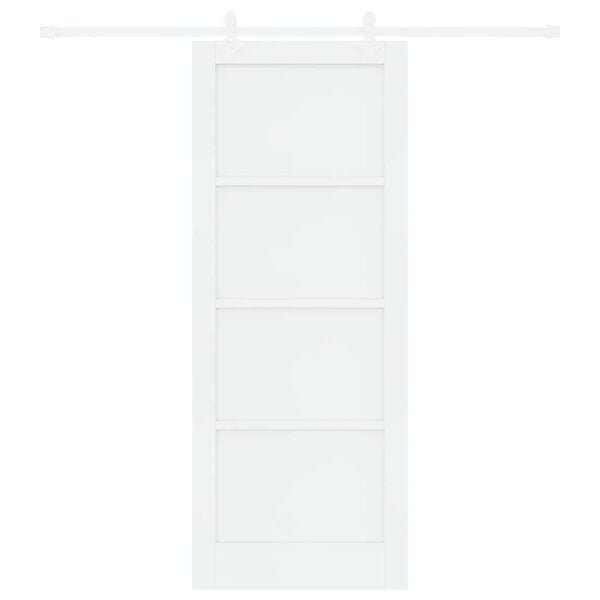 vidaXL Porta Deslizante Branco 83 x 211 cm Madeira de Pinheiro S&oacute;lida