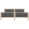 vidaXL Estrutura da Cama com cabeceira Cinza Escuro 200 x 200 cm