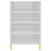 vidaXL Aparador 57x35x90 cm derivados de madeira branco brilhante