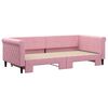 vidaXL Sof&aacute;-cama com gavet&atilde;o 90x200 cm veludo rosa
