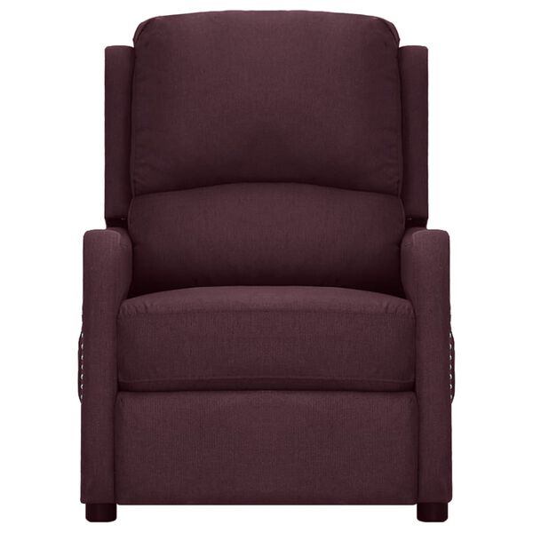 vidaXL Poltrona elevat&oacute;ria tecido roxo