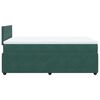 vidaXL Cama boxspring com colch&atilde;o 120x200 cm veludo verde-escuro