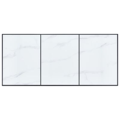 vidaXL Mesa de jantar 180x90x75 cm vidro temperado branco